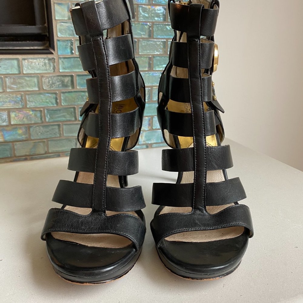 Michael Kors Black Strappy Heels - Picture 3 of 8